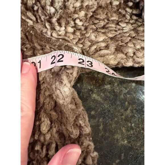 Simply Southern Women's Sherpa Pullover Jacket Brown Size L Standard Casual Zip - Picture 8 of 11